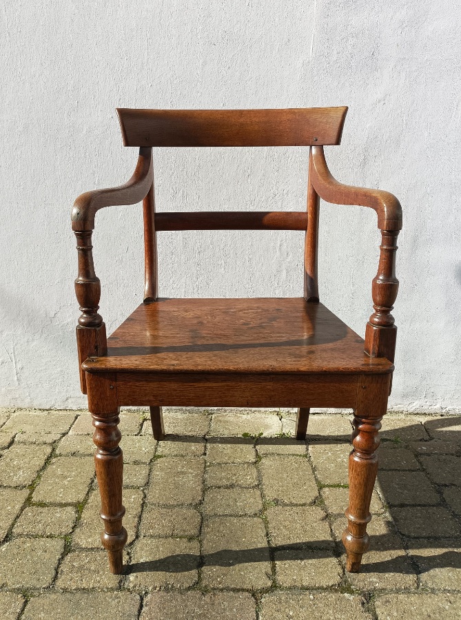 Country Oak Late George III Open Armchair (1).jpg